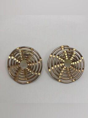 Coiled, spiral push back Earrings. Cobweb